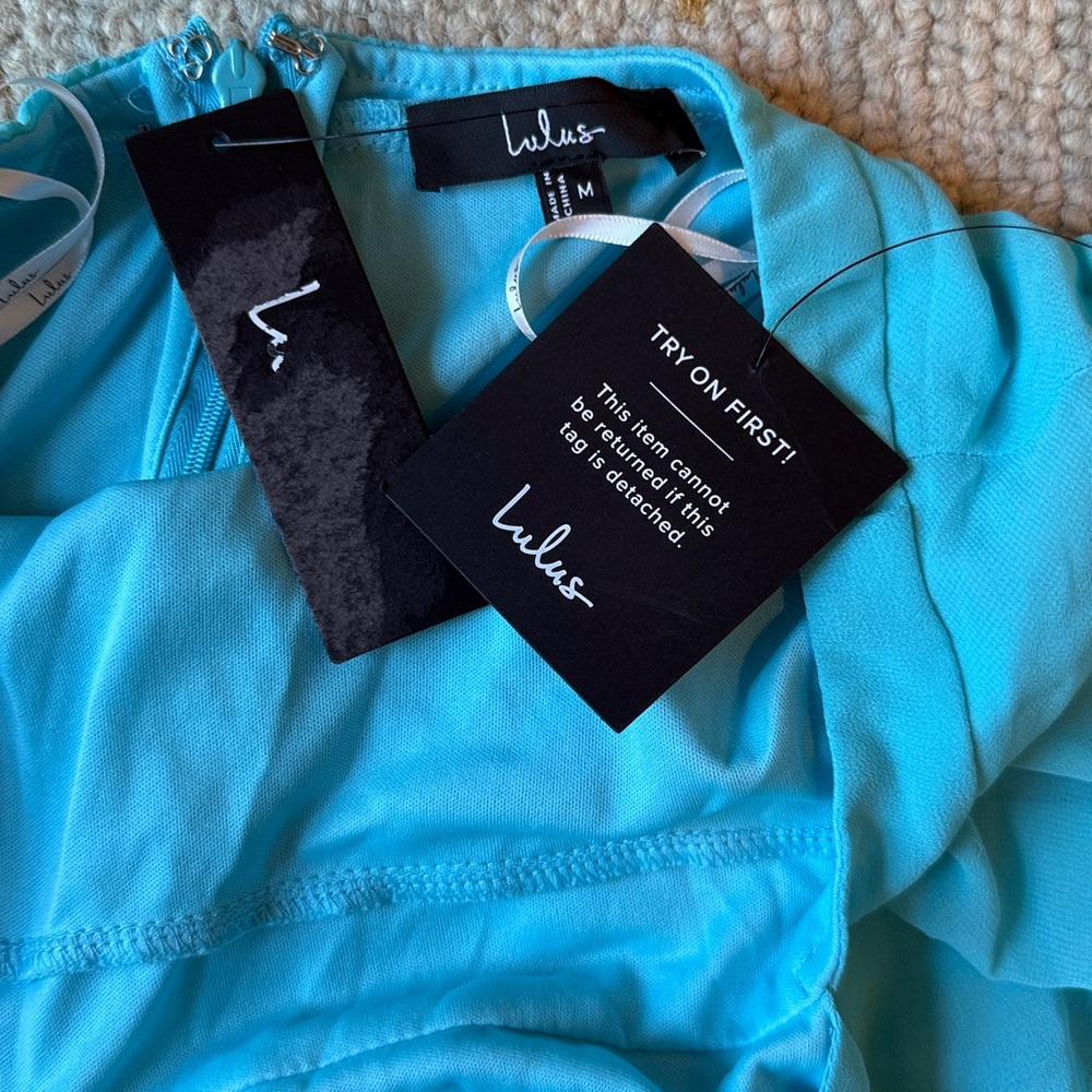 NEW Lulu’s Tier and Now Blue Tie-Back Tiered Maxi Dress - Picture 9 of 9